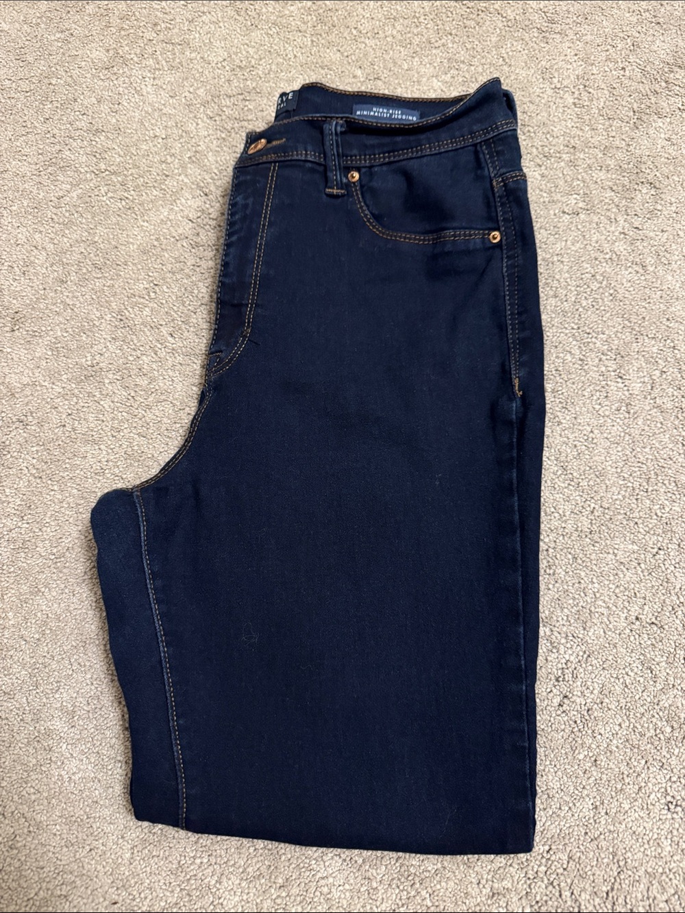 Women’s Curve Appeal High Rise Minimalist Jegging   Dark Denim Size 10/30